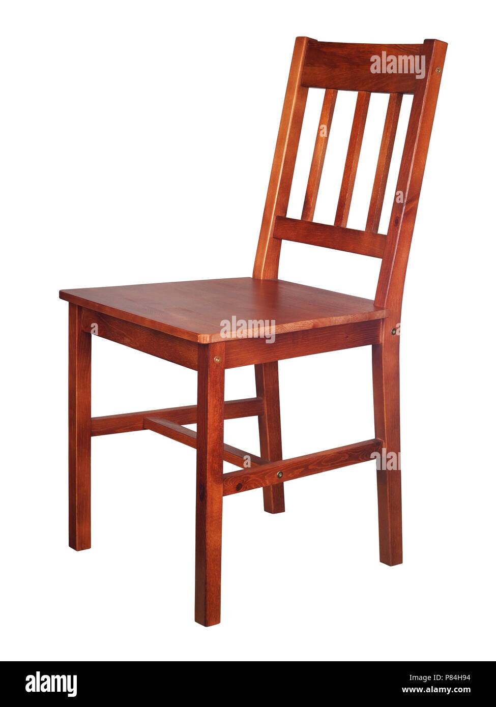 Wooden chair isolated on white background Stock Photo - Alamy