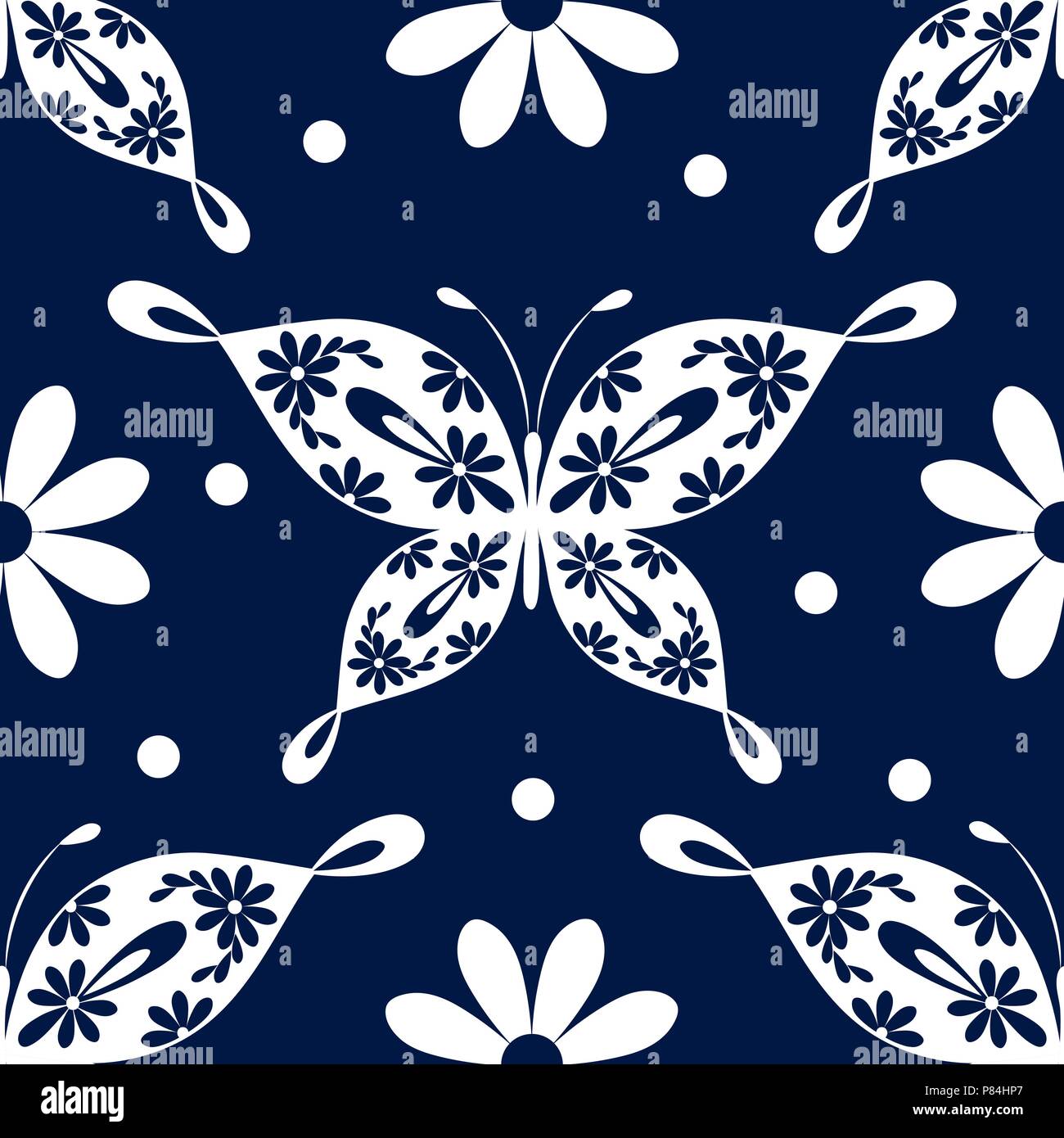 Beautiful seamless pattern with butterflies Stock Vector Image & Art ...