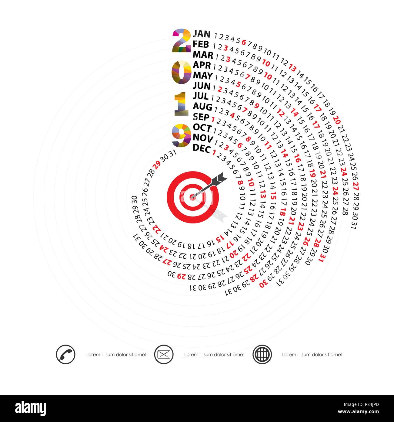 2019 calendar template spiral calendar calendar 2019 set of 12 12 month calendar template 2019