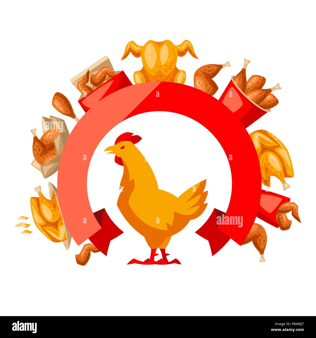 Fast food fried chicken meat Stock Vector Image & Art Alamy