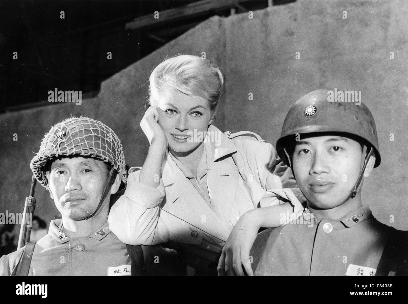 anita ekberg during a break in the shooting of the movie apocalypse the dam  on the yellow river , 1960 Stock Photo - Alamy