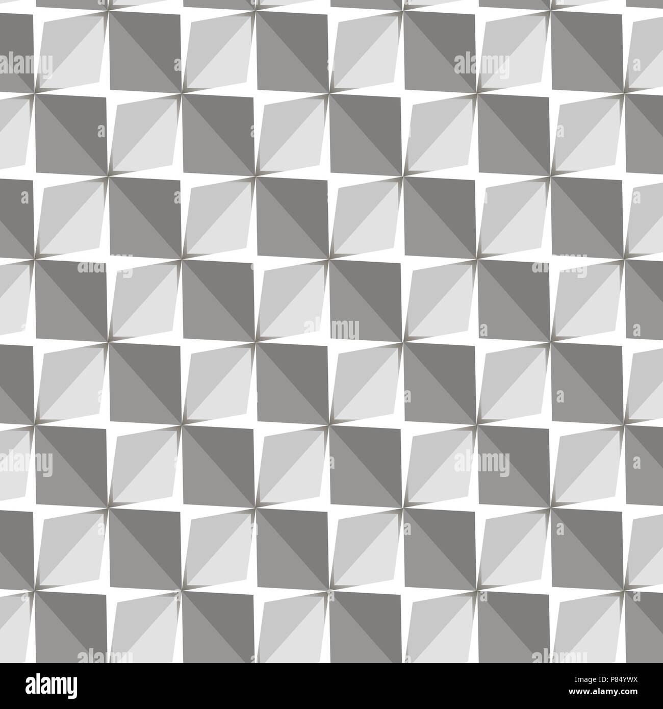 Vector papper stickers cut-out tile grey on white seamless pattern Stock Vector