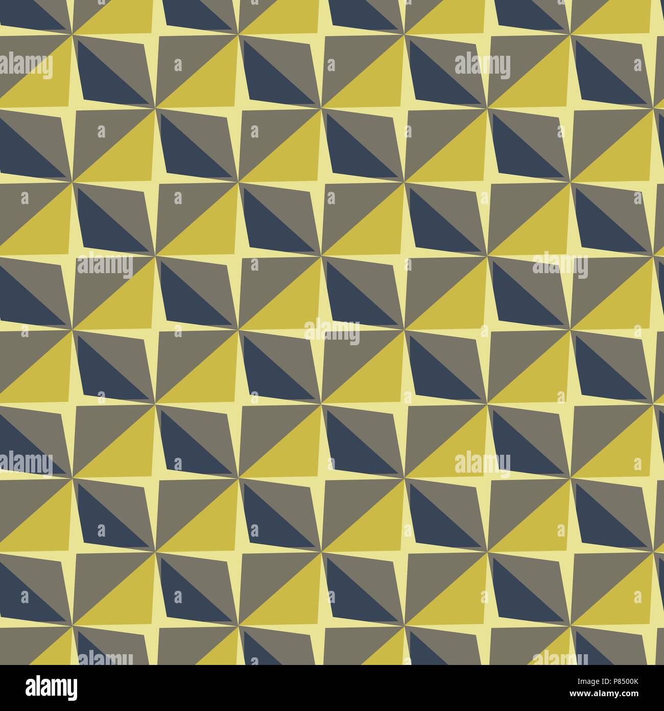 Vector papper stickers cut-out tile yellow seamless pattern Stock Vector