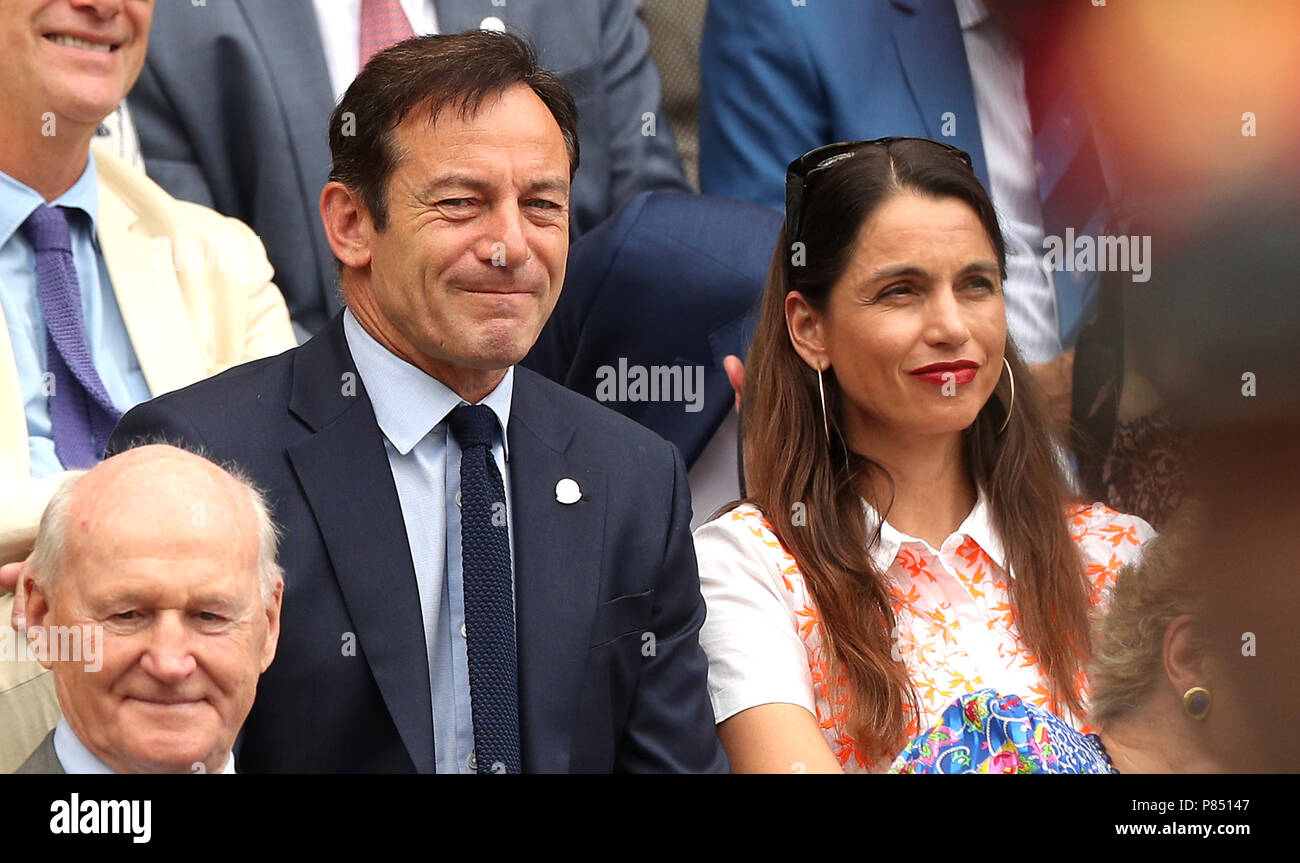 Jason Isaacs sat with Lady Demetra Pinsent in the royal box on centre ...