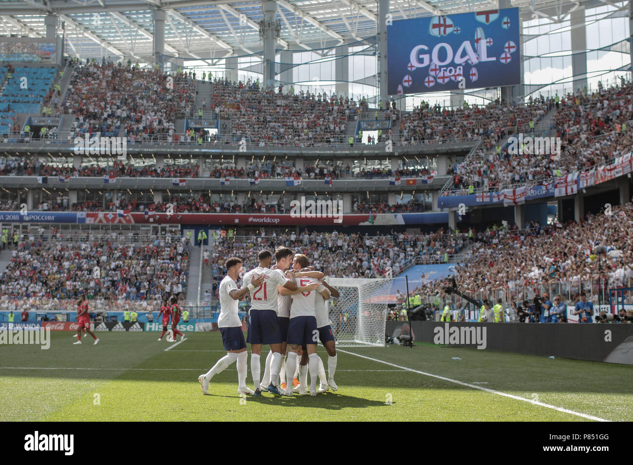 John STONES da Inglaterra marca gol durante jogo entre INGLATERRA X PANAMÁ  válida pela 2ª rodada do grupo G da Copa do Mundo de 2018, realizada no  Estádio de Níjni Novgorod, na