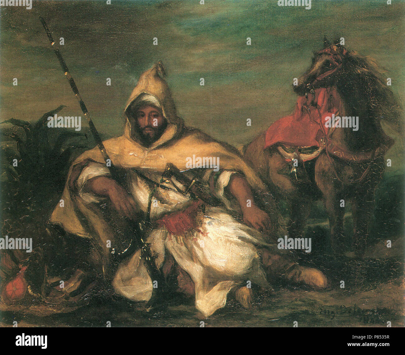 Delacroix  Eugène - a Moroccan of the Emperor's Guard Stock Photo