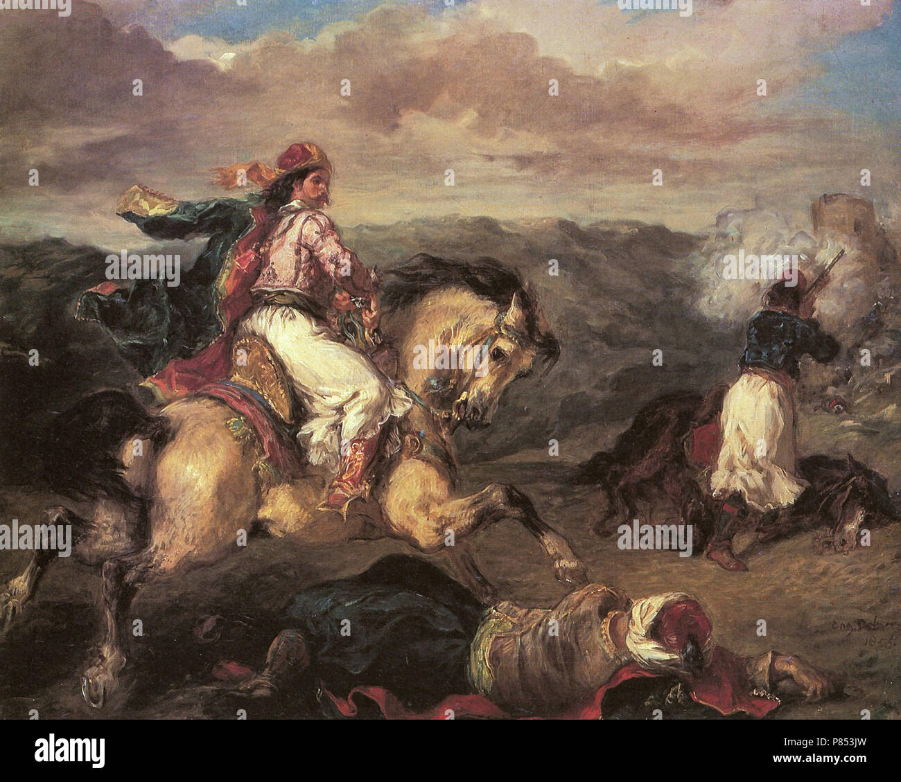 Delacroix  Eugène - Szene Aus Dem Krieg Zwischen Tücrken Und Griechen Stock Photo