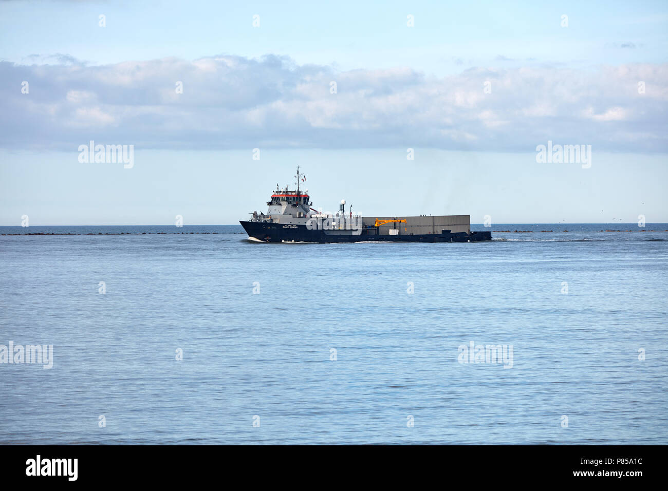 US Naval ship Black Powder heading to port near Amelia Island, Florida  Stock Photo - Alamy