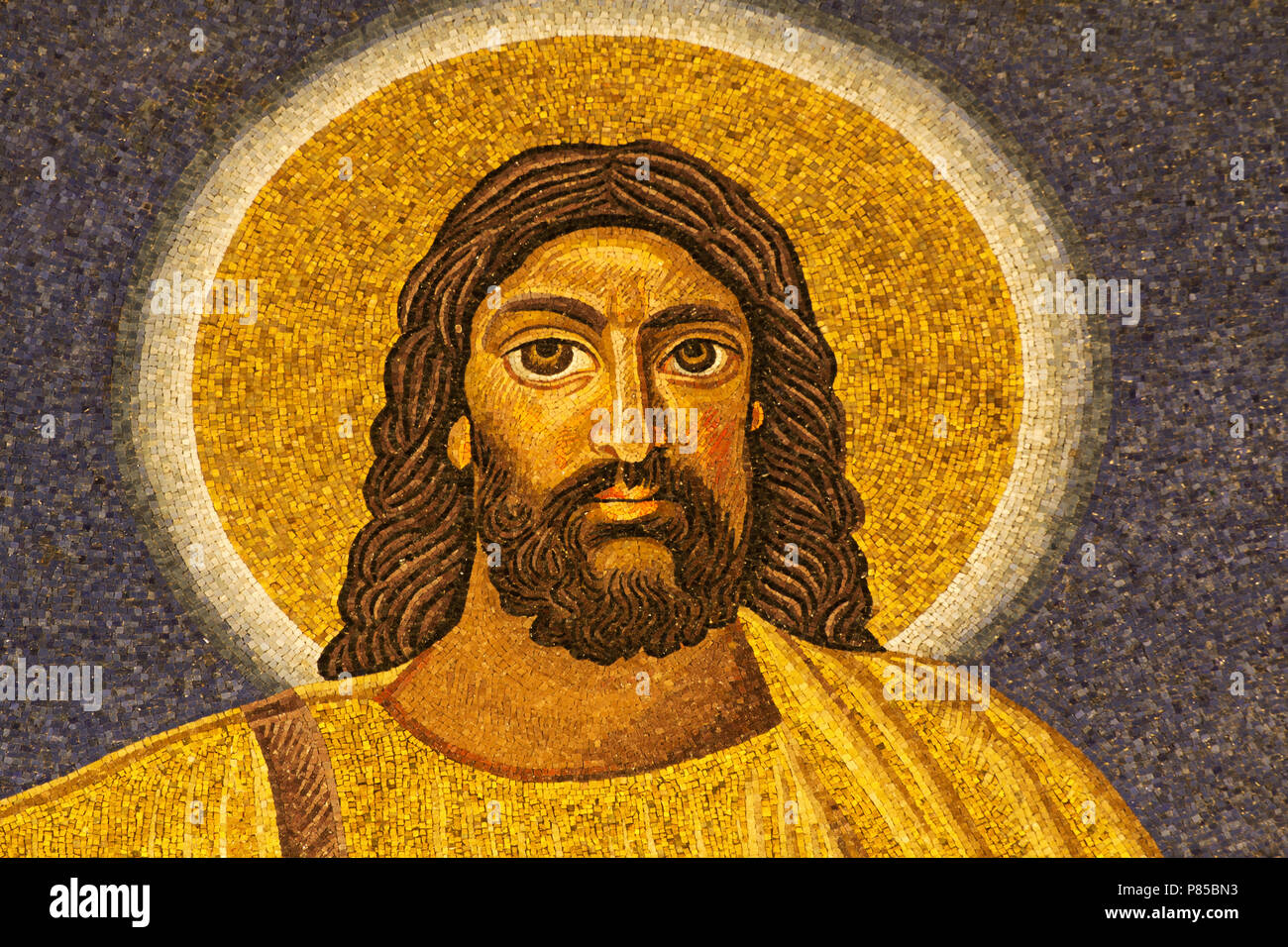 Second Coming Of Jesus Hi Res Stock Photography And Images Alamy Jesus Christ Detail Of The 6th Century Apse Mosaic 530 Ac Masterpiece Of The Early Christian Art Basilica Of Santi Cosma E Damiano Rome P85BN3
