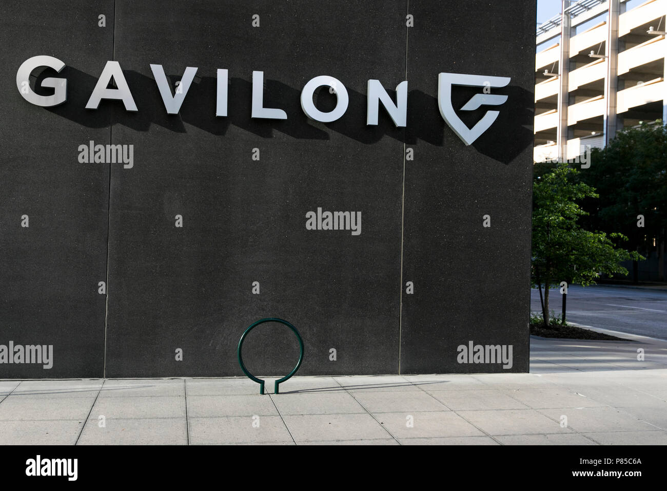 A logo sign outside of the headquarters of Gavilon in Omaha, Nebraska on July 1, 2018 Stock