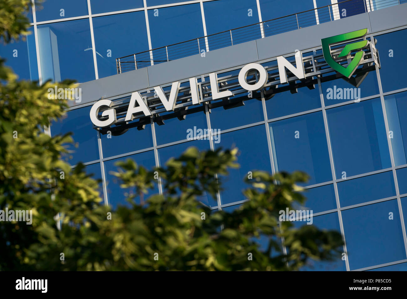 A logo sign outside of the headquarters of Gavilon in Omaha, Nebraska on July 1, 2018 Stock