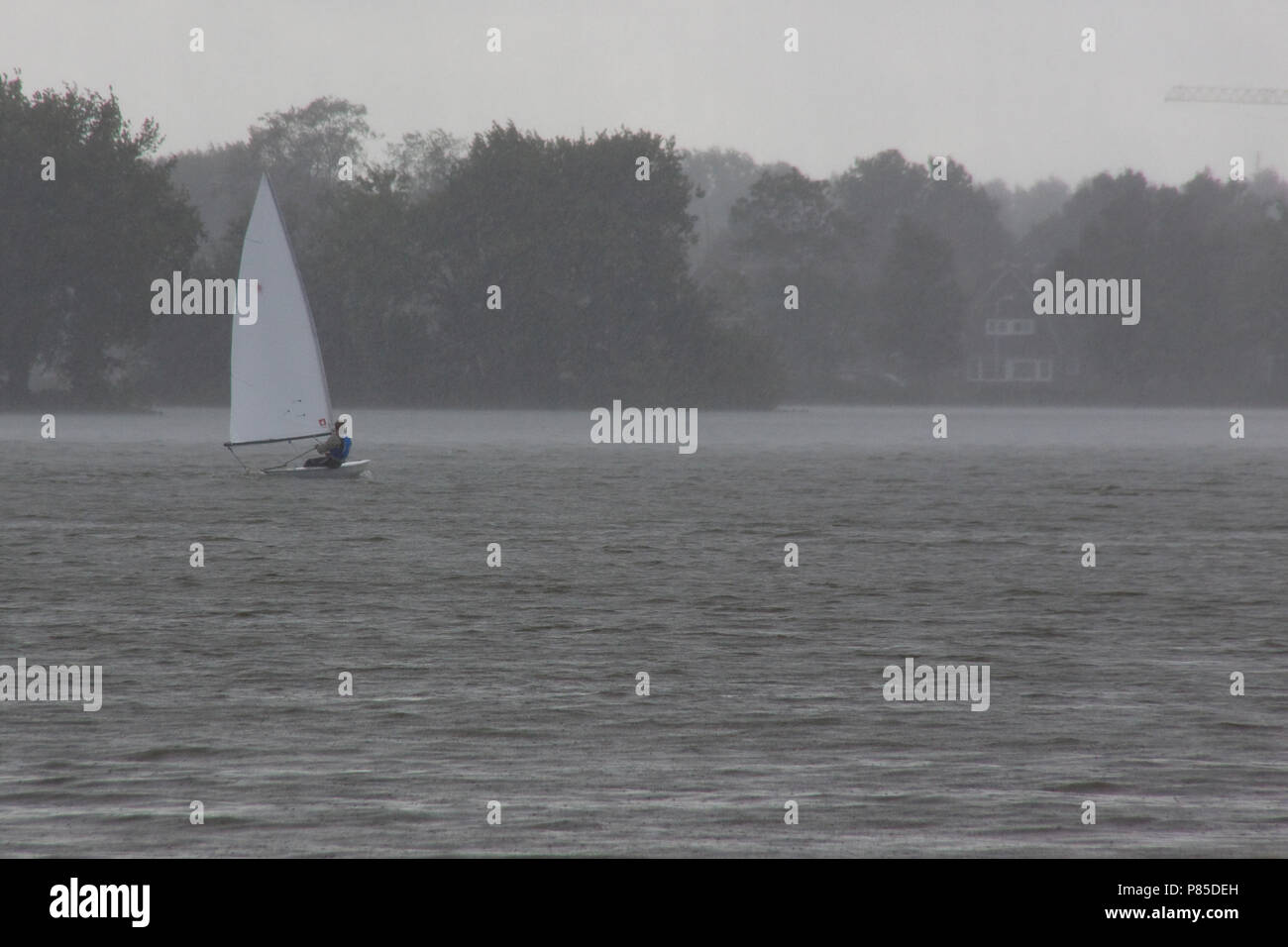 Zeilen in Nieuwkoop; Sailing at Nieuwkoop Stock Photo