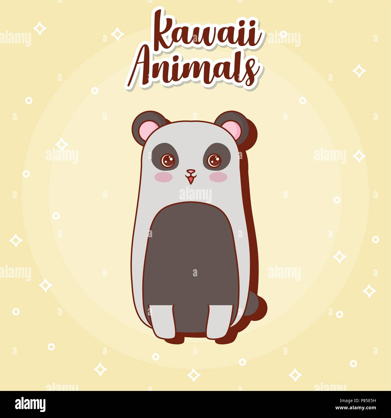 panda bear kawaii cute animal icon Stock Vector Image & Art - Alamy