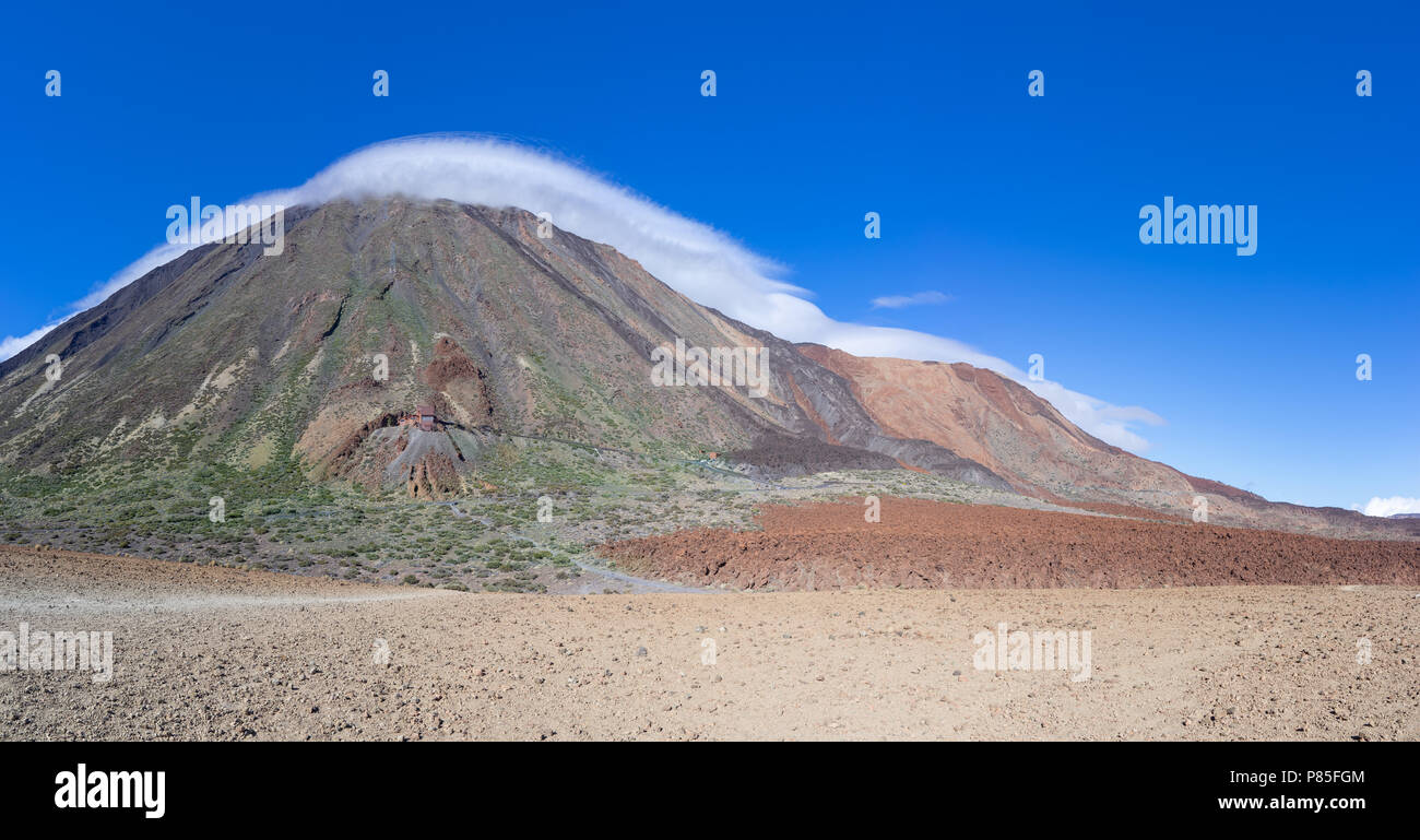 Teide and Montana Blanca in the national park of Tenerife Stock Photo