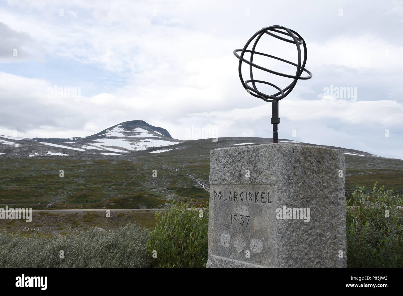 Am norwegischen Polarkreis mit Wolken Stock Photo