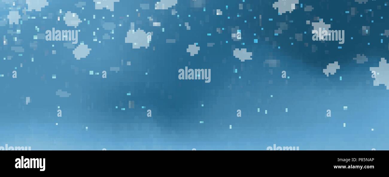 Stock vector illustration falling snow. Snowflakes, snowfall