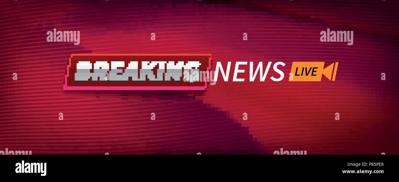 Stock Vector Illustration Logo Breaking News Live Banner Red Wavy Lines Background EPS10 Stock Vector Illustration Logo Breaking News Live Banner Red Wavy Lines Background EPS10