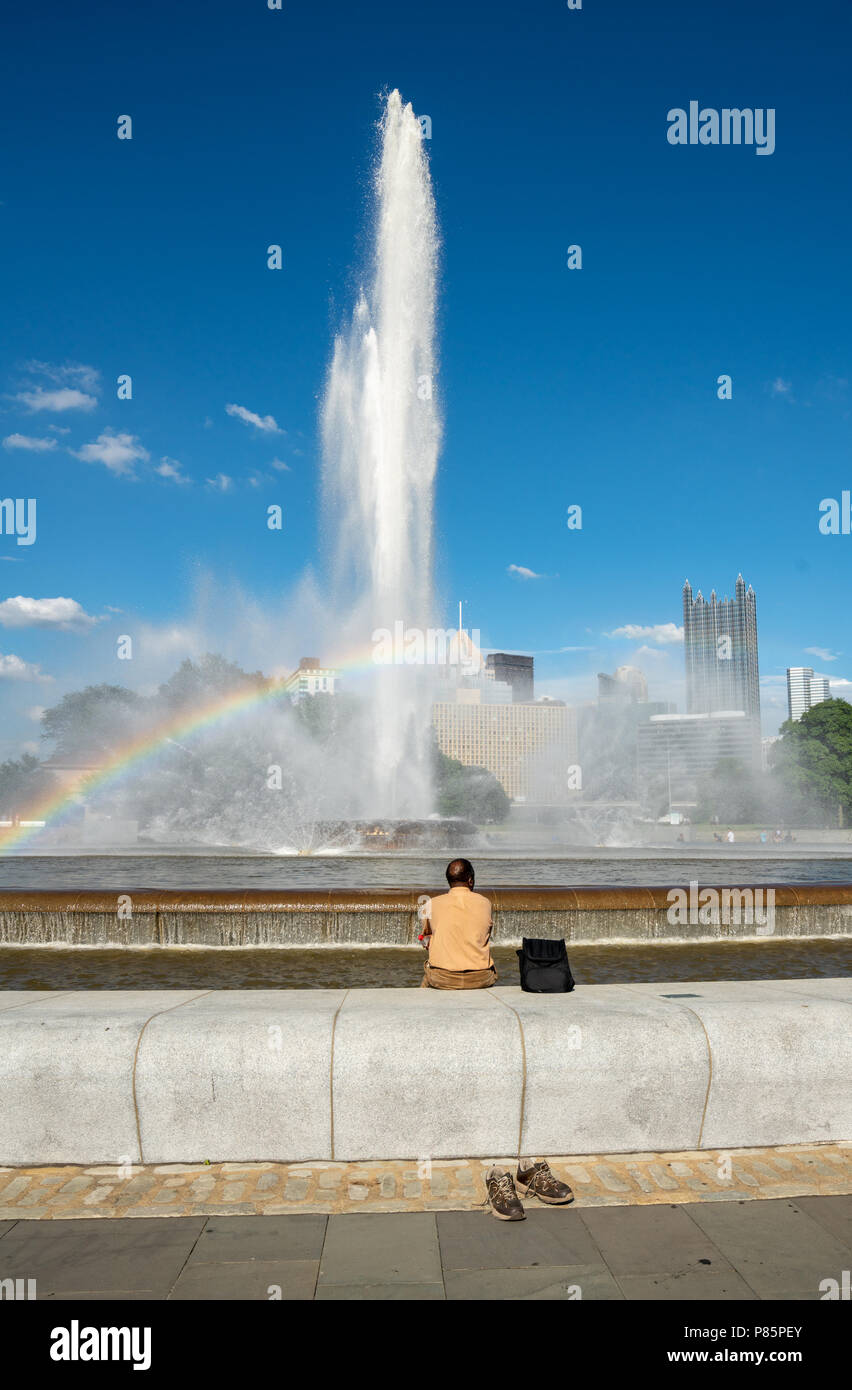 Point State Park Fountain in downtown Pittsburgh Stock Photo Alamy