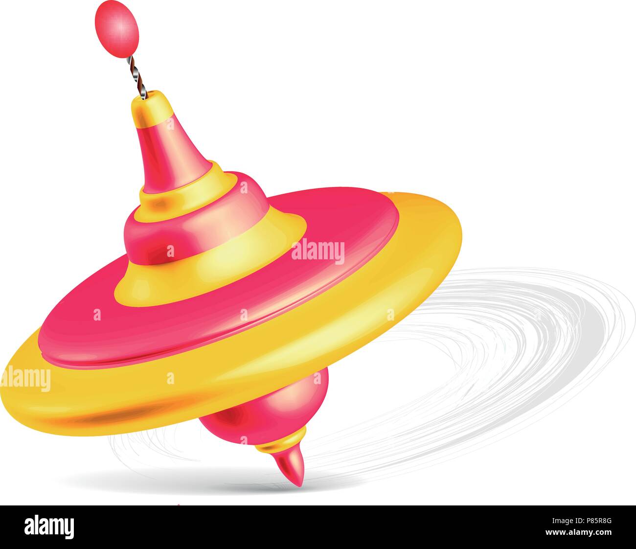 Whirligig toy isolated on white background Stock Vector