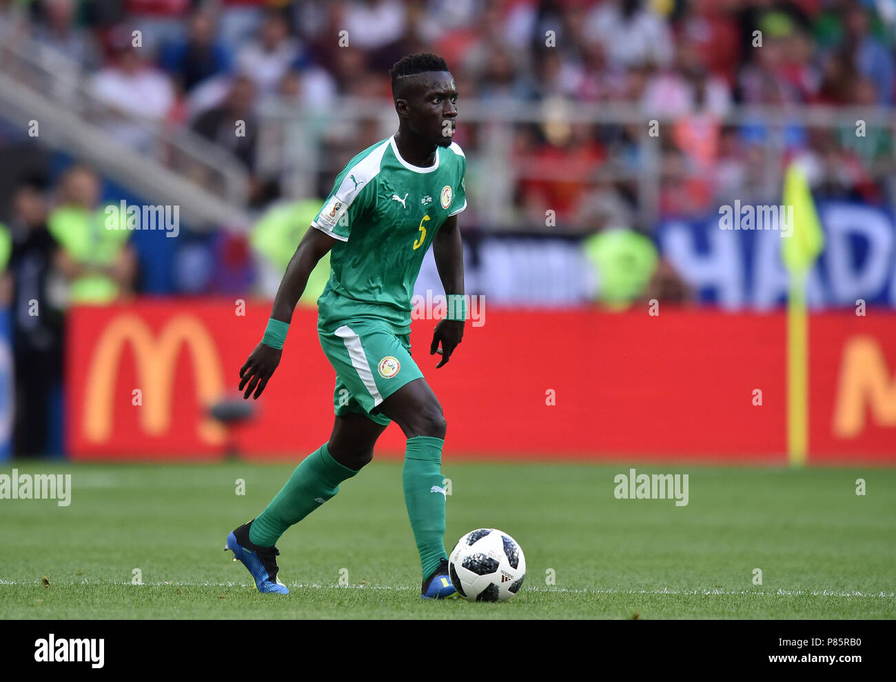 MOSCOW, RUSSIA - JUNE 19: Idrissa Gueye of Senegal in action during the 2018 FIFA World Cup Russia group H match between Poland and Senegal at Spartak Stadium on June 19, 2018 in Moscow, Russia. (Photo by Lukasz Laskowski/PressFocus/MB Media) Stock Photo