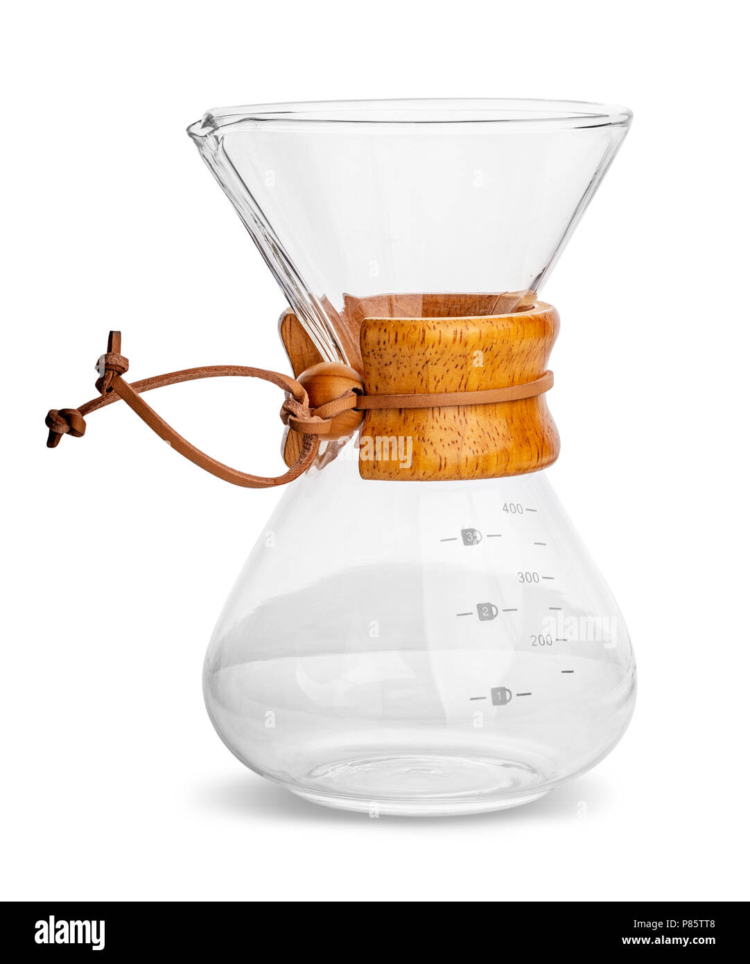 Vintage glass original coffee glass maker isolated on the white