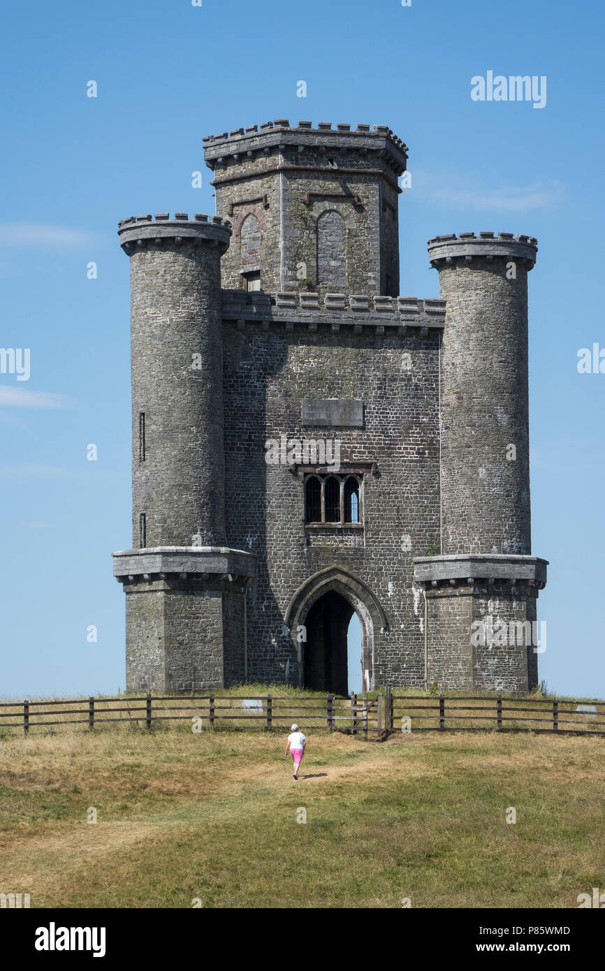 Wales, Carmarthenshire, Llanarthne, Paxton's tower Stock Photo