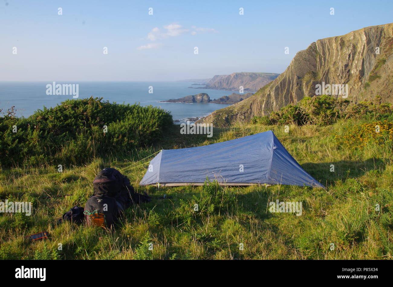 embargo ammunition Governable Wild camping. South west coast path. John o' groats (Duncansby head) to  lands end. End to end trail. Cornwall. England. UK Stock Photo - Alamy