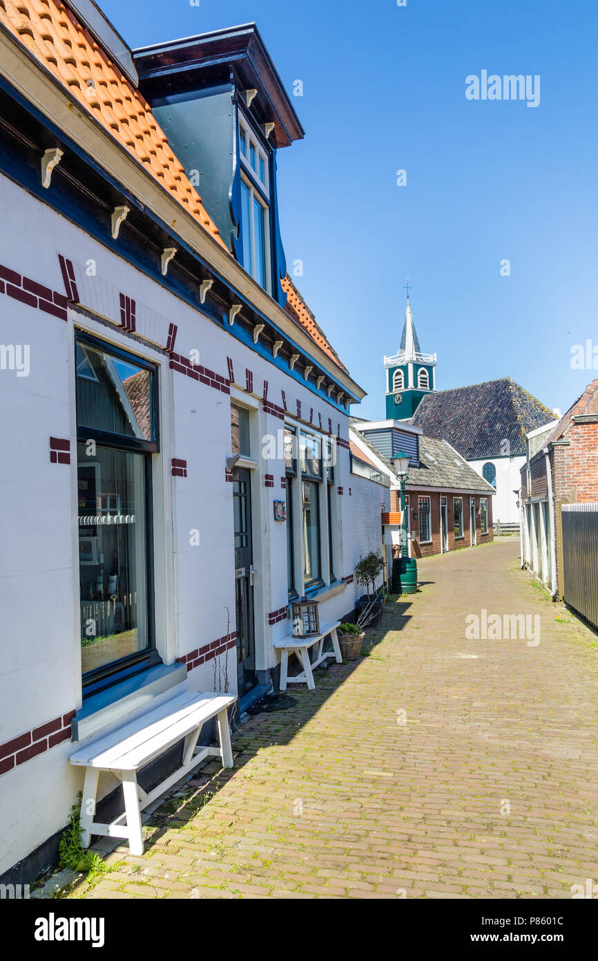 Village Oudeschild on Texel island in the Netherlands Stock Photo