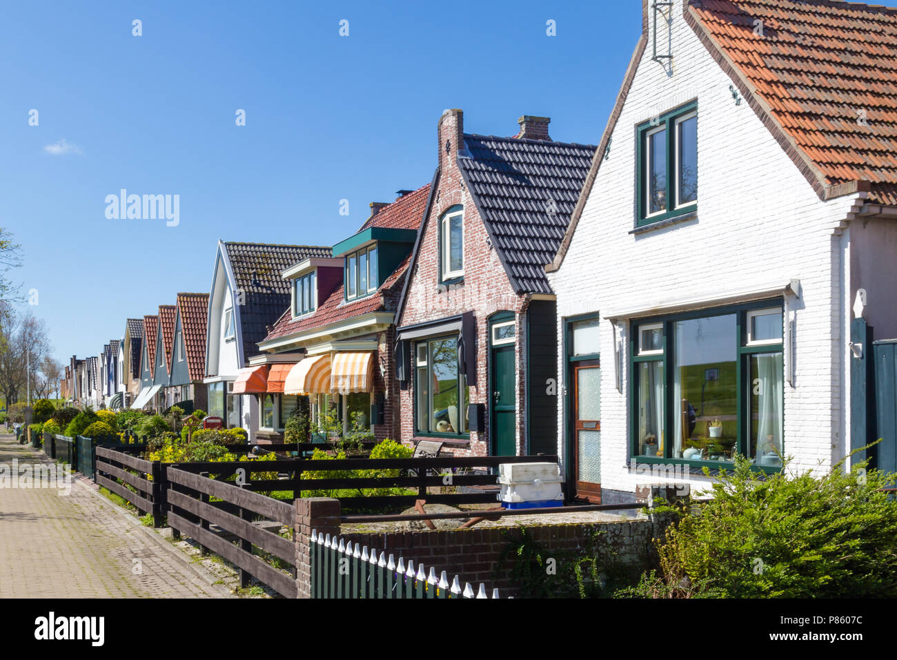 Village Oudeschild on Texel island in the Netherlands Stock Photo