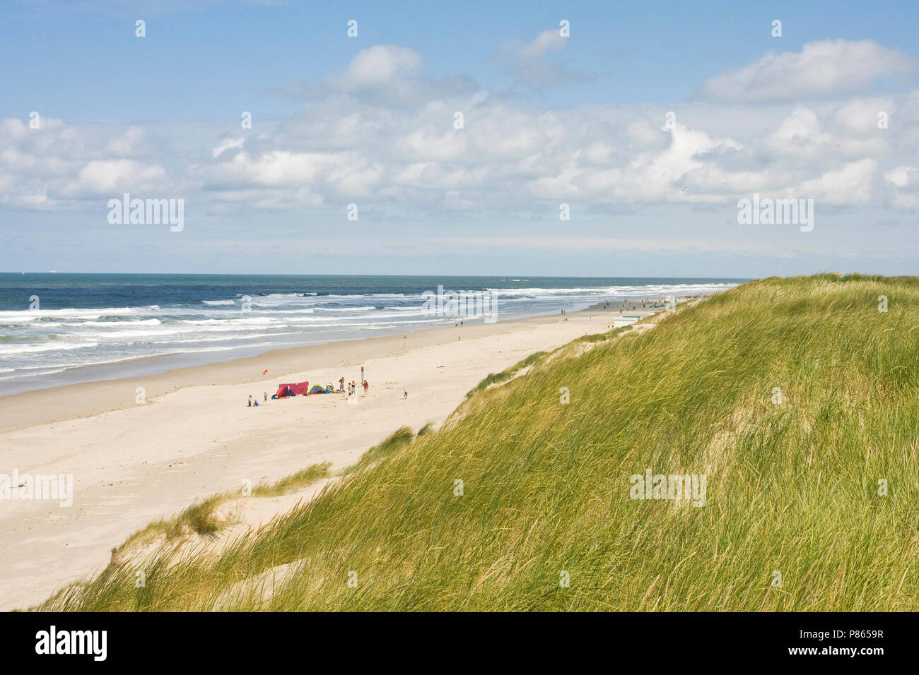 Kust op Texel; Coast on Texel Stock Photo