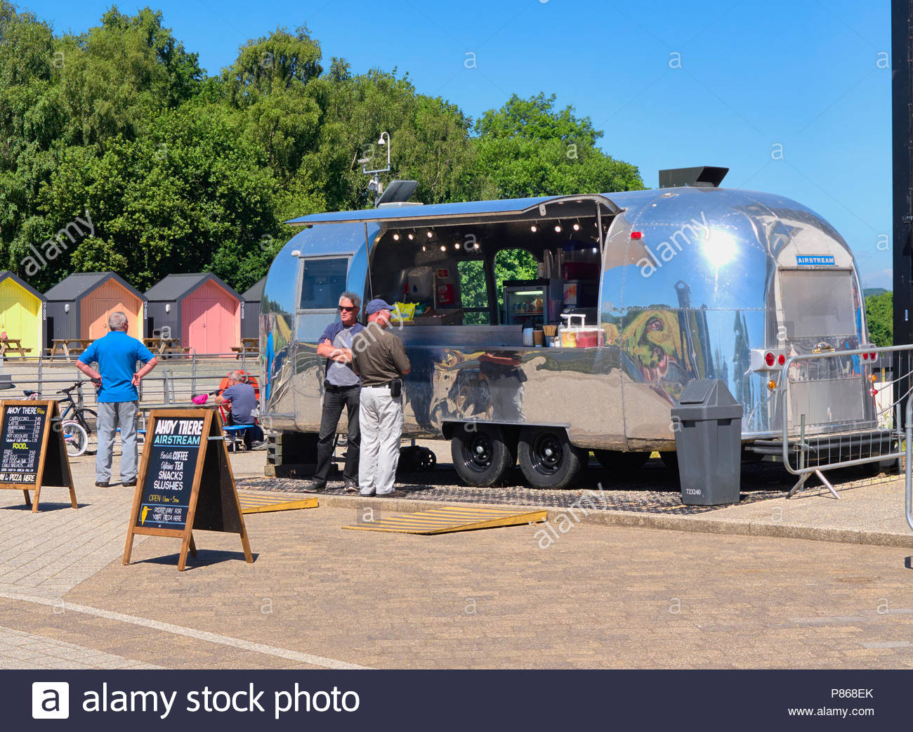 An American Airstream Diner Trailer In Falkirk Wheel In