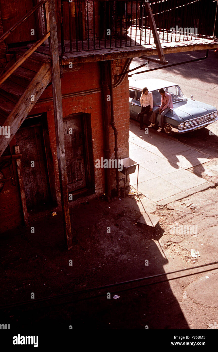 El Paso's Second Ward Neighborhood, Which Is Losing Its Ethnic Flavor in the Wake of Urban Renewal, 06 1972 Stock Photo