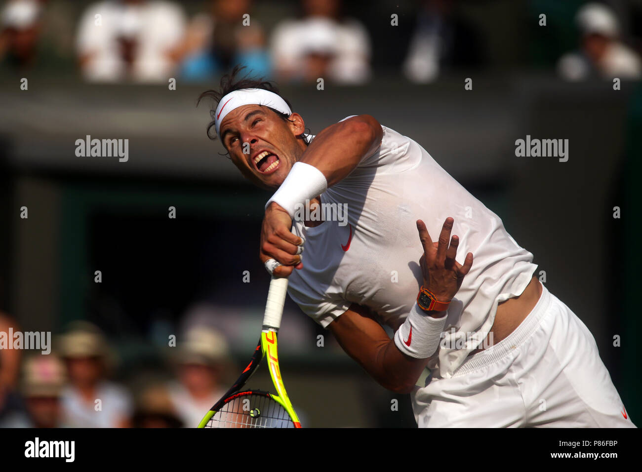 Rafael nadal serve hi-res stock photography and images