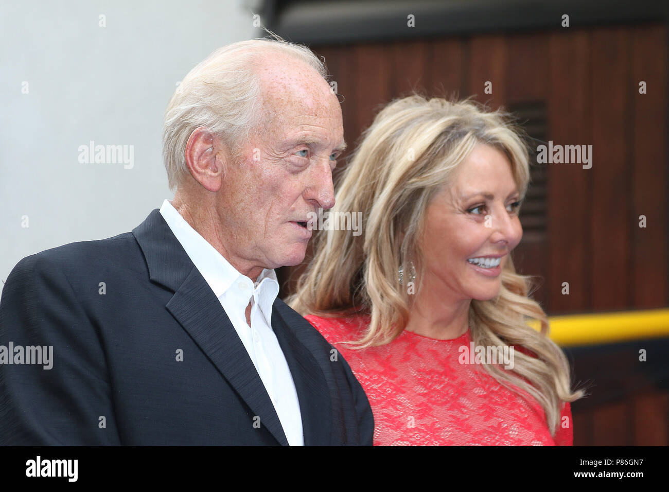 London, UK. 9th July 2018. Charles Dance, Carol Vorderman, Spitfire