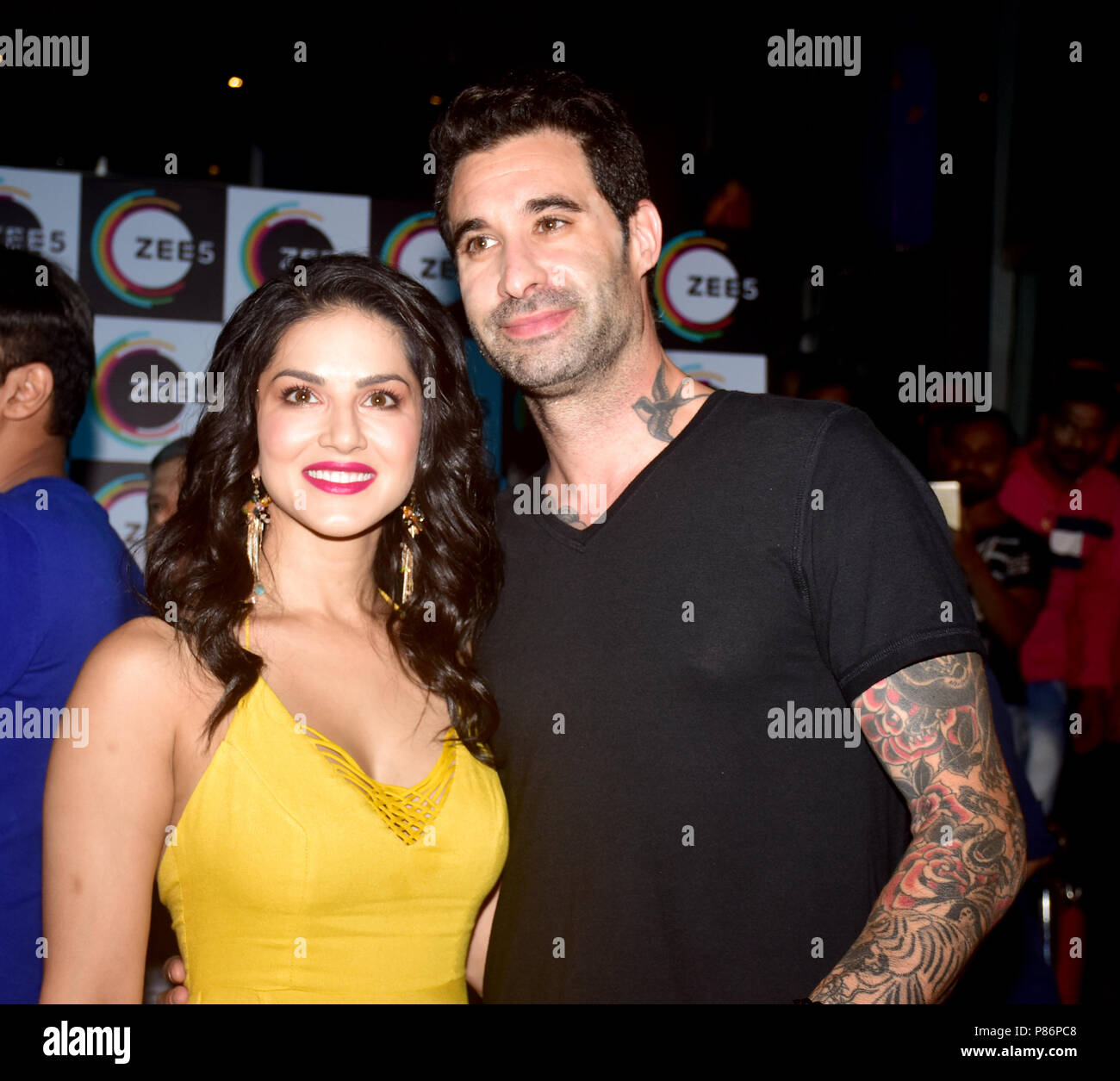 Mumbai India 09 July 2018 American Canadian Indian Actress Sunny Leone With Husband Daniel Weber Pose For Picture On The Event Where Her Biopic Launch In Mumbai Azhar Khan Alamy Live News Stock Photo https www alamy com mumbai india 09 july 2018 american canadian indian actress sunny leone with husband daniel weber pose for picture on the event where her biopic launch in mumbai azhar khanalamylive news image211590968 html