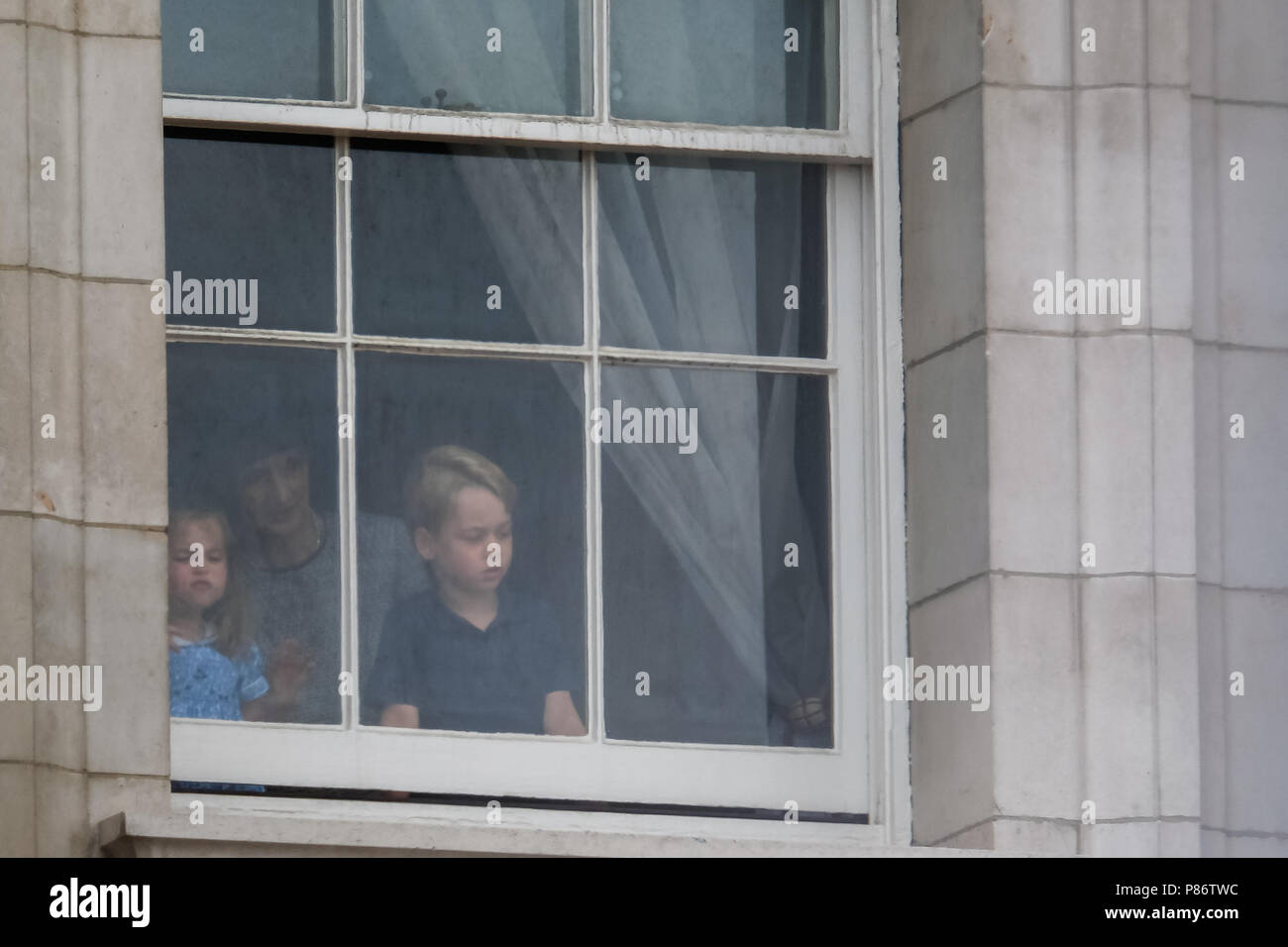 London, UK. 10th July, 2018. Prince George and Princess Charlotte ...