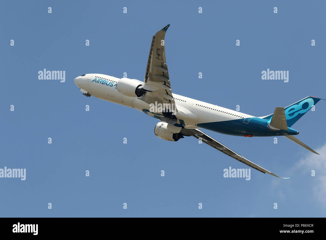 Toulouse ( France) July 10th, 2015 ;  Airbus A330 NEO on toulouse airport next of airbus sites  Credit: Sebastien Lapeyrere/Alamy Live News. Stock Photo