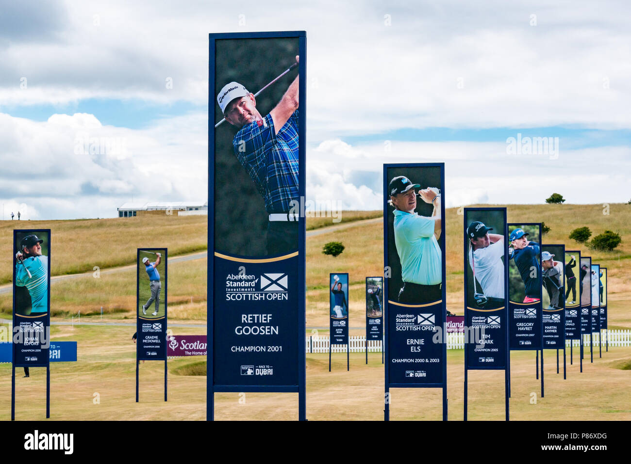 Aberdeen Standard Investments Scottish Open Golf Championship final preparations, East Lothian, Scotland, United 10th July 2018. The final stages of preparations in progress for the 5th European Rolex Series