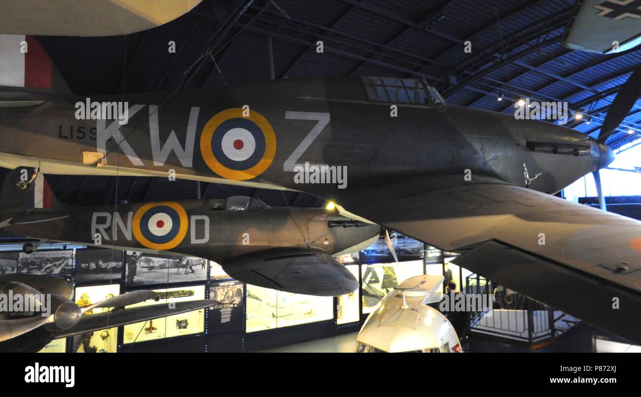 Hawker Hurricane I L1592 and Supermarine Spitfire Ia P9444 in Science