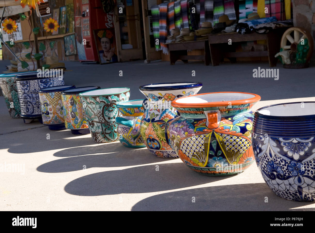Pottery on sale at Boulder City, Nevada USA Stock Photo