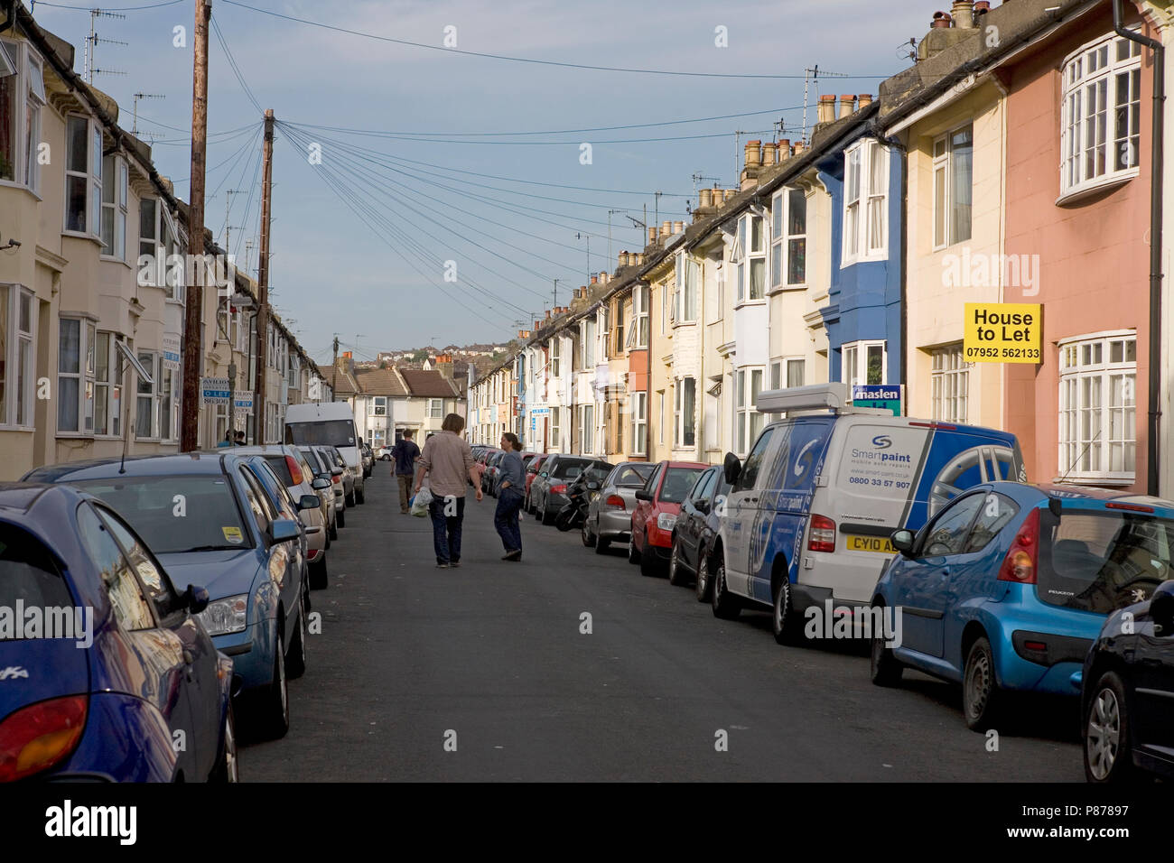 A Summer's afternoon in Park Crescent Road, Brighton, East Sussex, England, UK Stock Photo