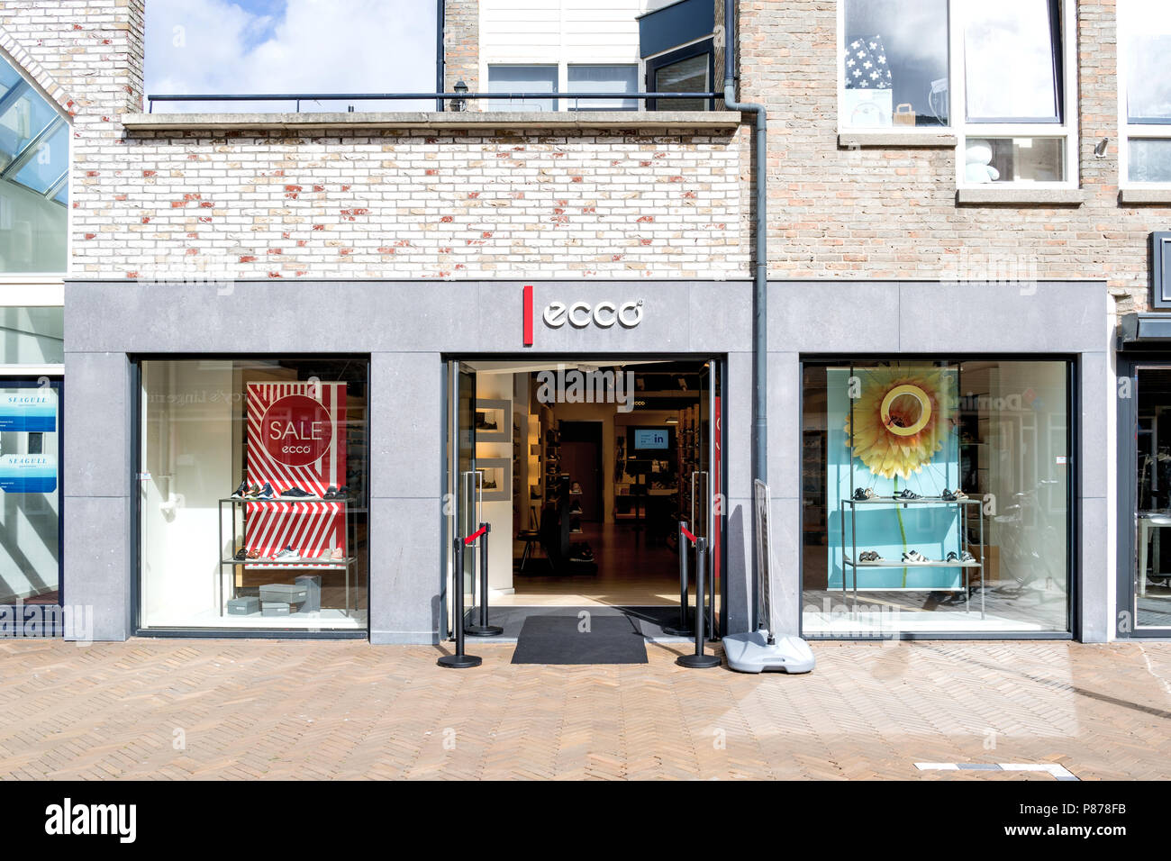 ECCO branch in Katwijk aan Zee, ECCO Sko A/S is a Danish shoe manufacturer and retailer founded in 1963 by Karl Toosbuy in Bredebro, Denmark Stock Photo - Alamy