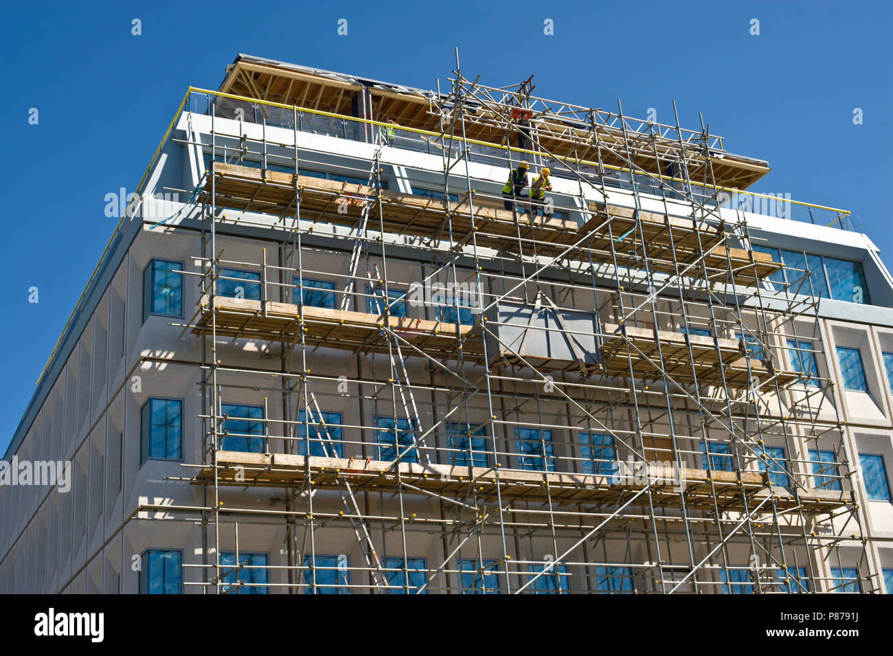 Building being renovated in Plymouth Devon England UK Stock Photo