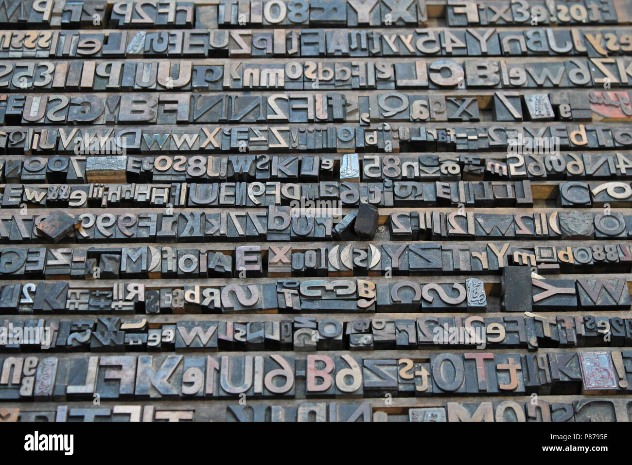 Big Collection of Vintage Printer Letters Stock Photo Alamy
