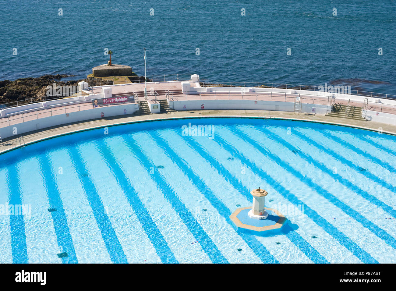 Seaside Tinside Pool on Plymouth Hoe in Plymouth Devon England UK Stock Photo