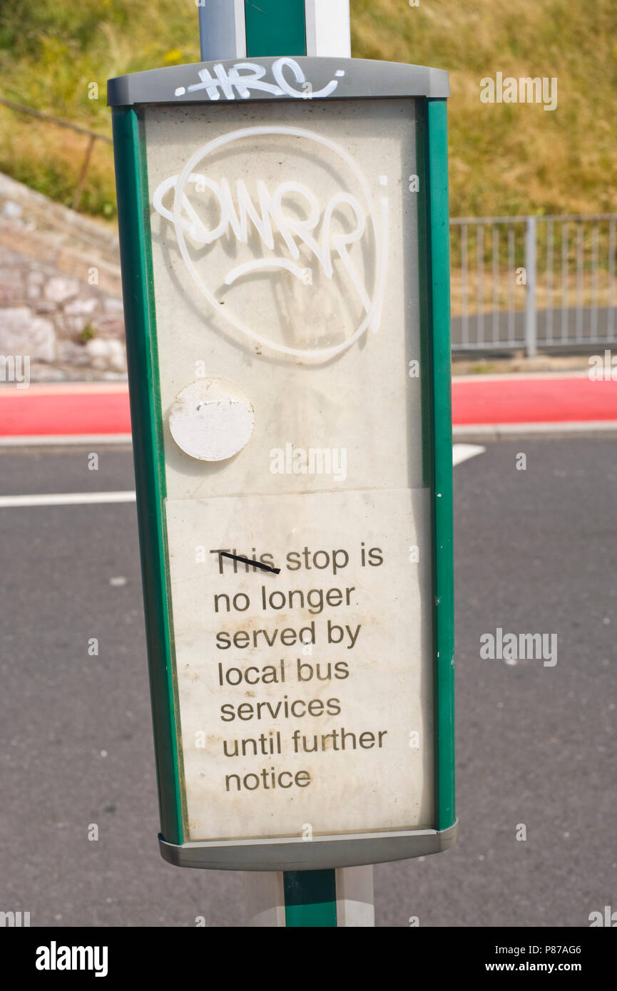 Bus stop on Plymouth Hoe in Plymouth Devon England UK Stock Photo