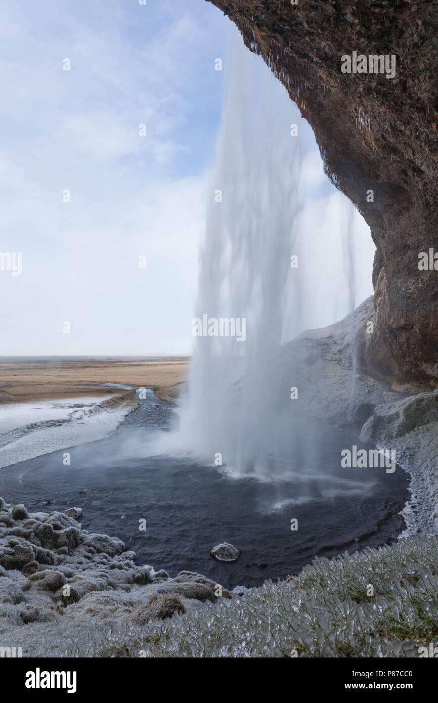 Seljalandfoss waterfall in southern Iceland Stock Photo
