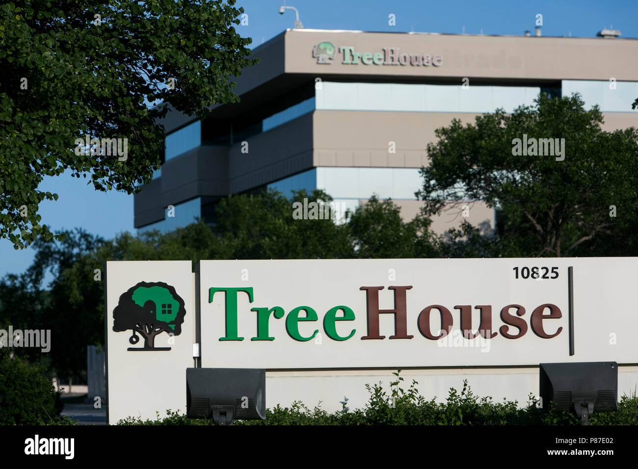 A Logo Sign Outside Of A Facility Occupied By TreeHouse Foods Inc In A Logo Sign Outside Of A Facility Occupied By TreeHouse Foods Inc In