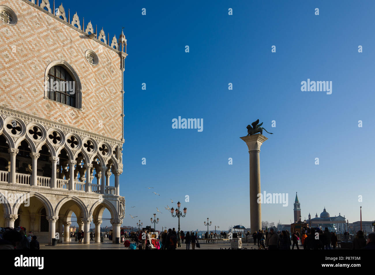 Column on doges palace venice hi-res stock photography and images - Alamy
