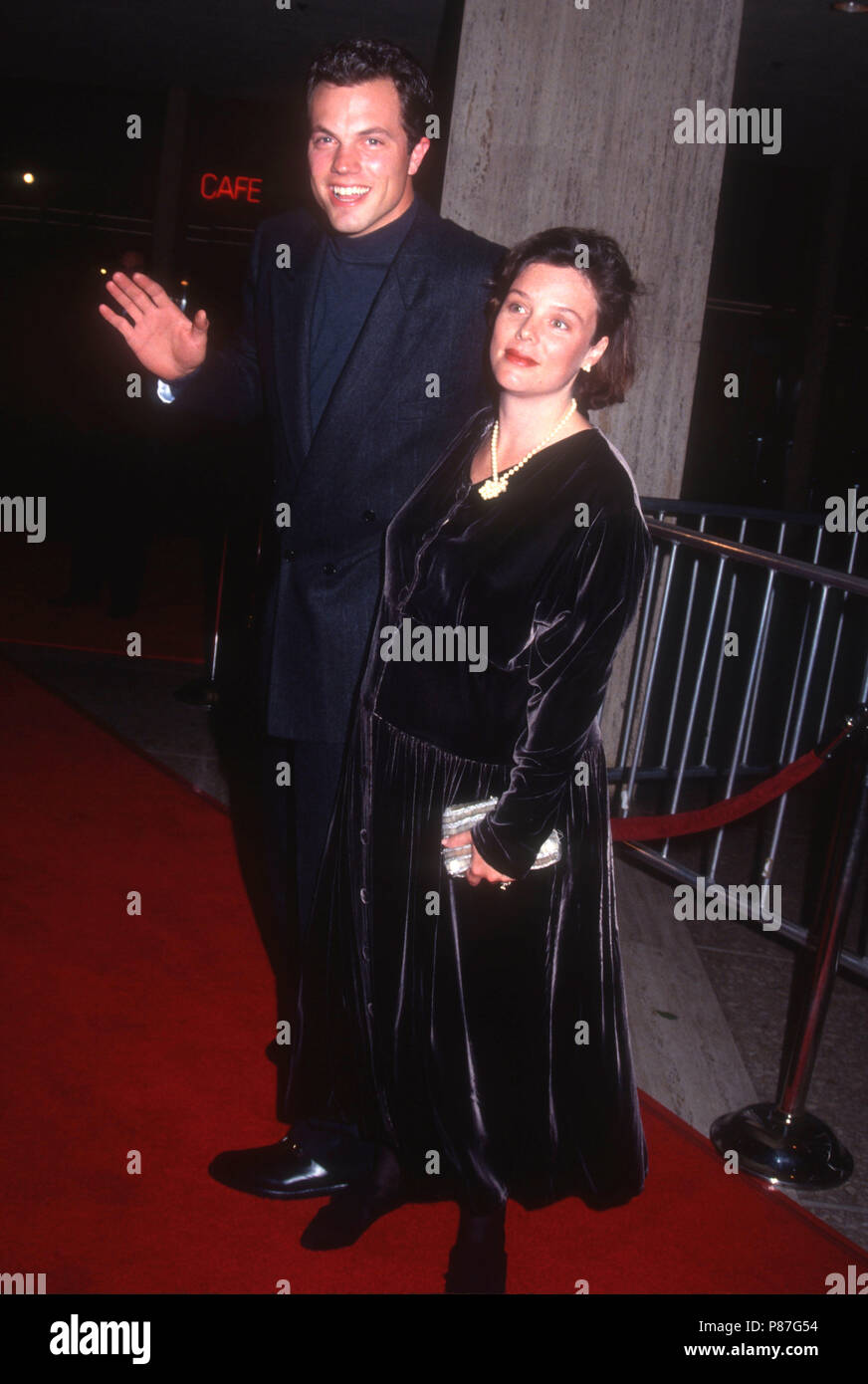 CENTURY CITY, CA - FEBRUARY 20: (L-R) Actor Adam Baldwin and wife Ami Julius attend the Los Angeles Premiere of 'Radio Flyer' on February 20, 1992 at Cineplex Odeon Century Plaza Cinemas in Century City, California. Photo by Barry King/Alamy Stock Photo Stock Photo